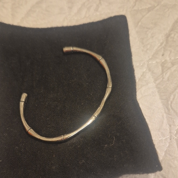 Silver Bamboo-Style Bracelet - Picture 1 of 1